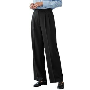 DKNY Jet Black Straight Leg Dress Pants 14P NWT Tailored Work Office Career